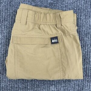 REI Co-op Shorts Men's 34 Relaxed Tan Front 100% Nylon Sahara Cargo Hiking
